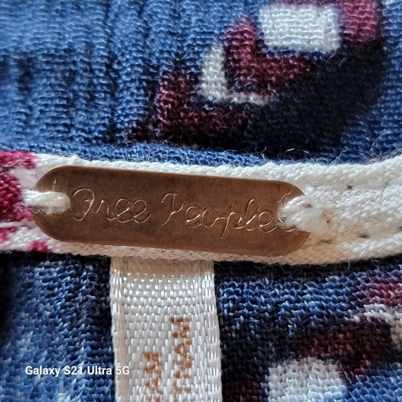 Free People Touch Of Love Patriotic American Flag Crop Tank Top Red Blue Sz S - Picture 4 of 7